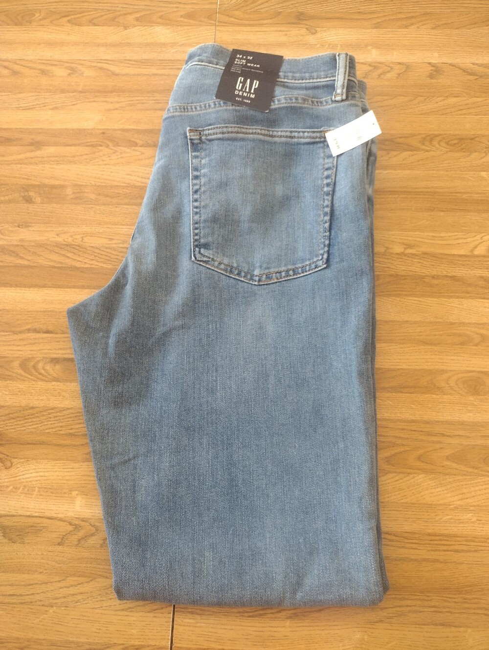 GAP Men's Light Blue Indigo Slim Soft Wear Jeans 34X32